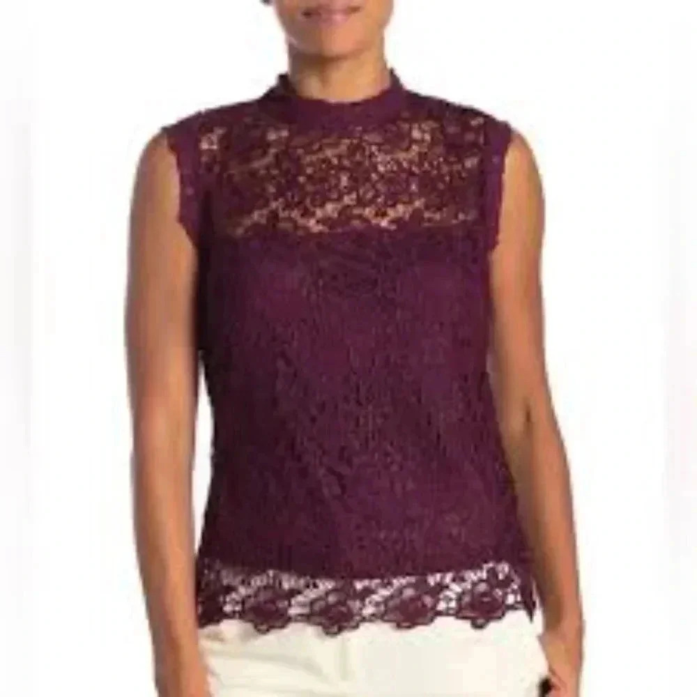 Nanette Lepore women’s sleeveless top emboidered size XS